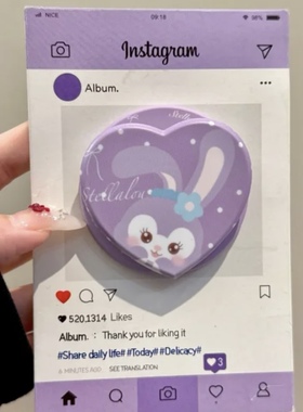 紫色爱心星戴露适用MagSafe手机磁吸懒人伸缩气囊支架强力吸附女