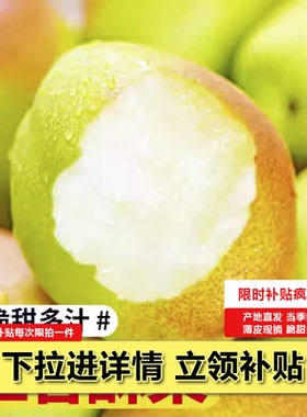 正宗山西红香酥梨当季现摘薄皮脆甜多汁新鲜水果整箱9斤香梨包邮