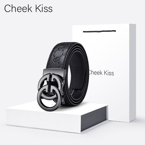 CheekKiss男士真牛皮自动扣礼盒