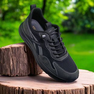 远足飞织男鞋2025春季新款系带运动休闲时尚轻便耐磨舒适跑步韩版