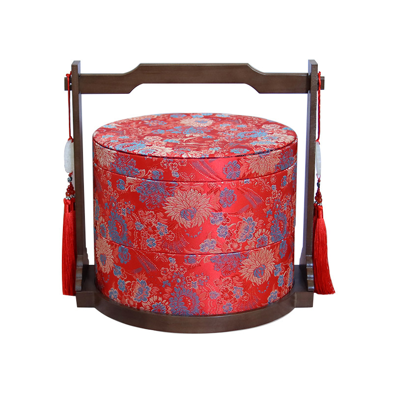 订婚彩礼钱盒子双层圆形提亲聘礼盒陪嫁锦布礼盒干果喜糖婚礼提篮,节庆用品/礼品,礼金箱,淘宝优惠券,粉丝福利购,淘宝优惠卷