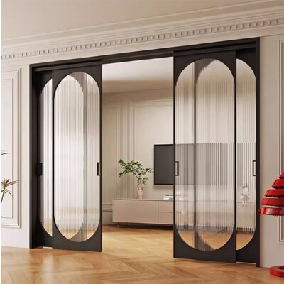 铝合金隔断门法式吊轨移门阳台客厅厨房四联动推拉门三联动移动门