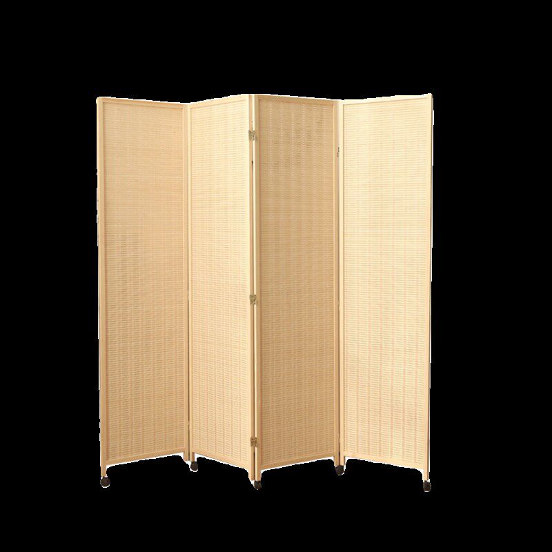 可移动屏风隔断客厅办公室玄关简约卧室遮挡帘饭店推拉折屏带滑轮