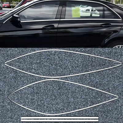 宾士W212款E级E200L E260L E320改装车窗亮条装饰条中柱亮条侧裙