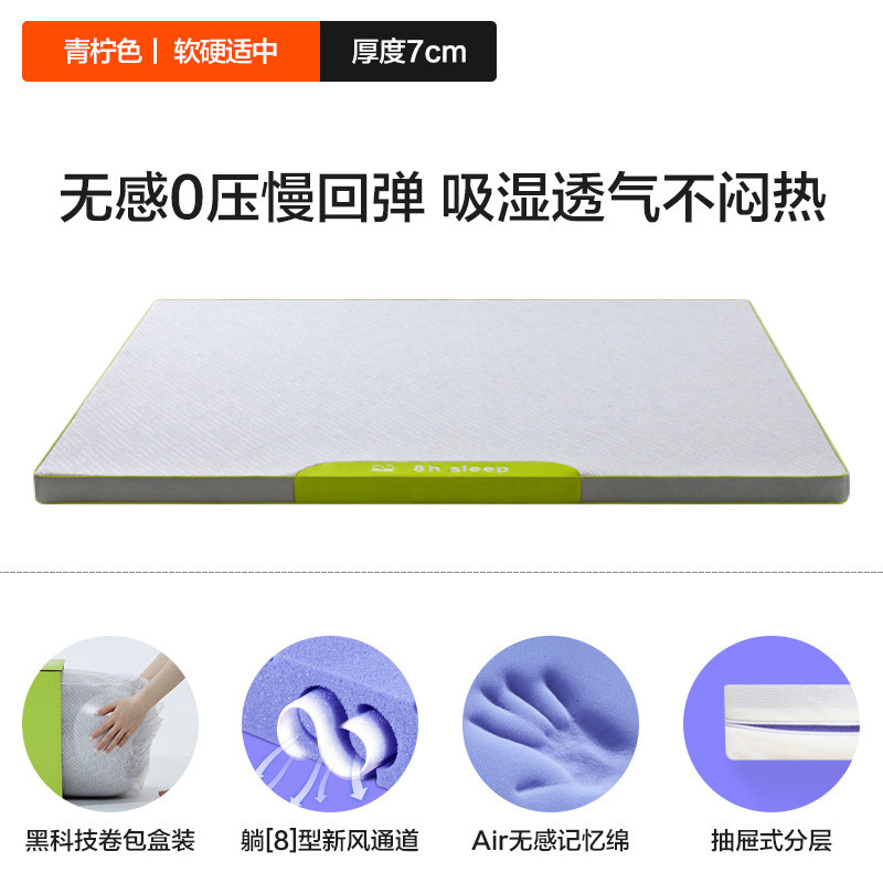 无感慢回弹分区护脊薄床垫学生宿舍家用卷装记忆绵软垫子薄垫,住宅家具,记忆棉床垫,淘宝优惠券,粉丝福利购,淘宝优惠卷