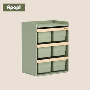 实木儿童玩具收纳箱婴儿喂养台整理盒储物柜宝宝置物架书架