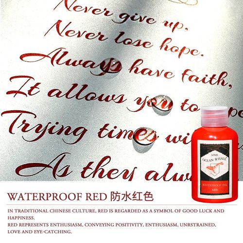 【防水级】鲸鱼墨水 纯黑色纯兰墨兰红墨水钢笔水练字学生教师专