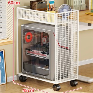 主机托架台式电脑移动机箱底座家用双层带轮机箱放置柜双层置物架