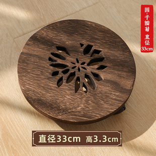 实木花盆底座托盘家用长形大花盘可移动接水带轮子阳台盆景盆栽架