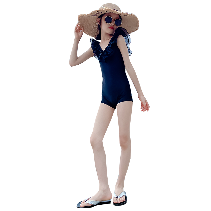 女童泳衣褲夏季女孩防曬兒童游泳衣中大童比基尼女款速干連體泳裝