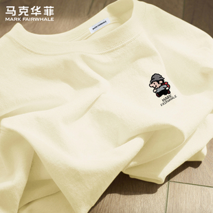 马克华菲重磅短袖男生t恤夏季2026新款男士纯棉透气亲肤衣服潮牌