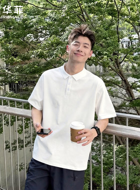 马克华菲夏季男士宽松短袖Polo衫