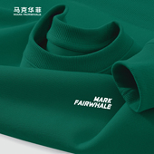 百搭圆领上衣情侣同款 马克华菲新款 印花卫衣男装 潮流时尚 宽松 春季