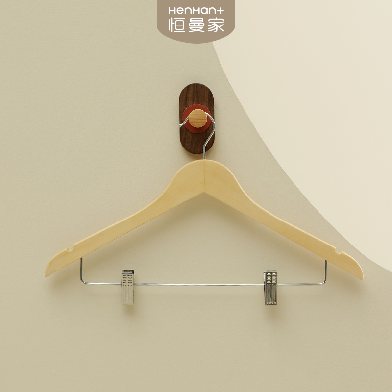 木质带裤夹子衣架酒店服装店
