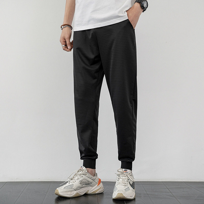 2025年眼空调裤男士冰丝裤夏季男休闲裤薄款直筒束脚速干裤,男装休闲裤,星座1712-3