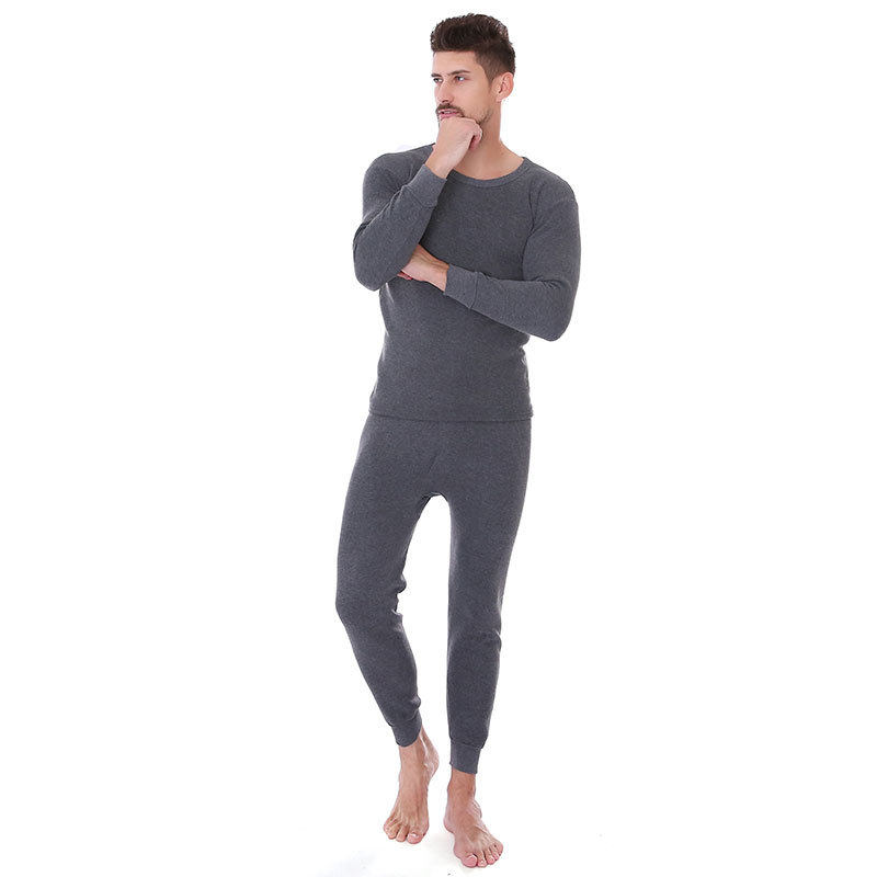 秋冬男士保暖内衣套装加绒加厚简约秋衣秋裤打底精品内衣抓绒,男装T恤,星座1712-3