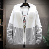 夏季新品拼色男士薄款连帽透气防晒衣服夹克防紫外线外套F200-P18，男装防晒衣，星座1712-3