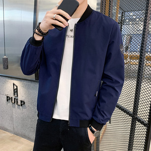 春秋季飞行员夹克男韩版修身潮流帅气青年百搭棒球领薄款秋装外套图片