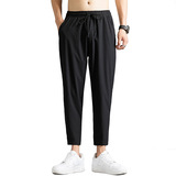 男士休闲裤夏季新款冰丝超薄小脚宽松速干直口裤脚运动裤弹力长裤，女装休闲裤，星座1712-3