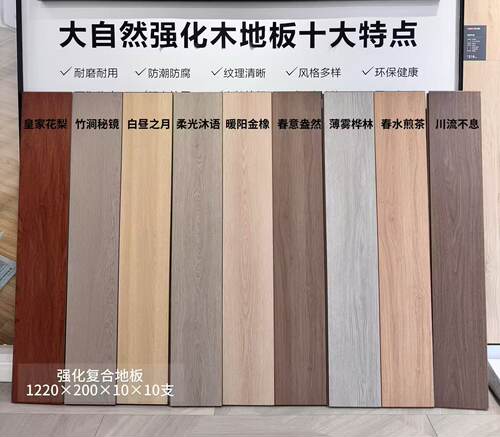 大自然地板强化复合木地板10mm家用E0级环保耐磨适用地暖宜家系列
