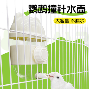 鹦鹉撞针水壶饮水器挂式自动喂水防溅水壶玄凤小太阳喝水喂食神器