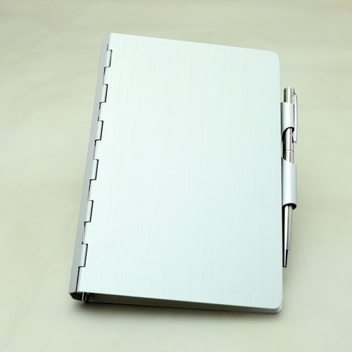 手账本A6铝合金带插页笔记本子