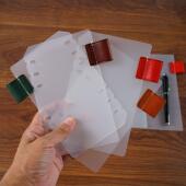 牛皮活页手账PP笔插隔页 A5透明磨砂插笔隔板 B5活页分档板通用A6