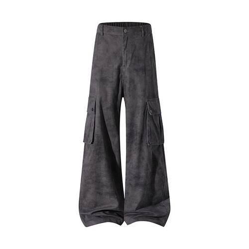 2026春夏四季新款欧美工装阔腿直筒运动扎染脏脏休闲裤男潮pants