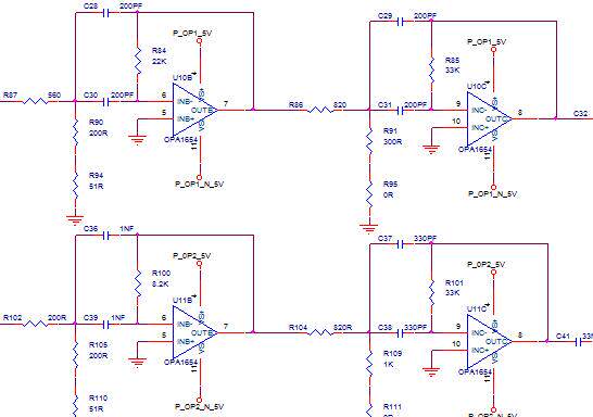 有源滤波器开发设计 高通 低通 传感器信号放大 模拟电路设计