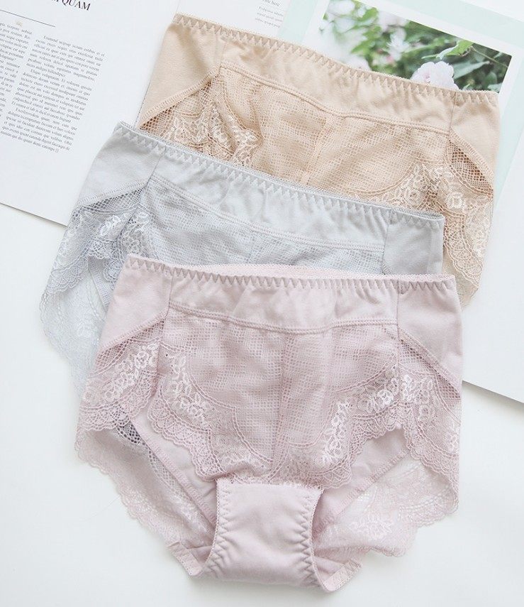 A内裤女纯棉蕾丝花边厚款透气无痕性感火辣中高腰全棉高开叉收腹,女士内衣/男士内衣/家居服,女三角裤,淘宝优惠券,粉丝福利购,淘宝优惠卷