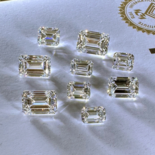 河南hpht培育钻石祖母绿形1 6克拉cvd人造合成钻石igi证