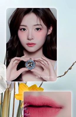 【唇颊两用】韩国dinto爱丽丝唇釉哑光水光三色腮红膏怀表便携