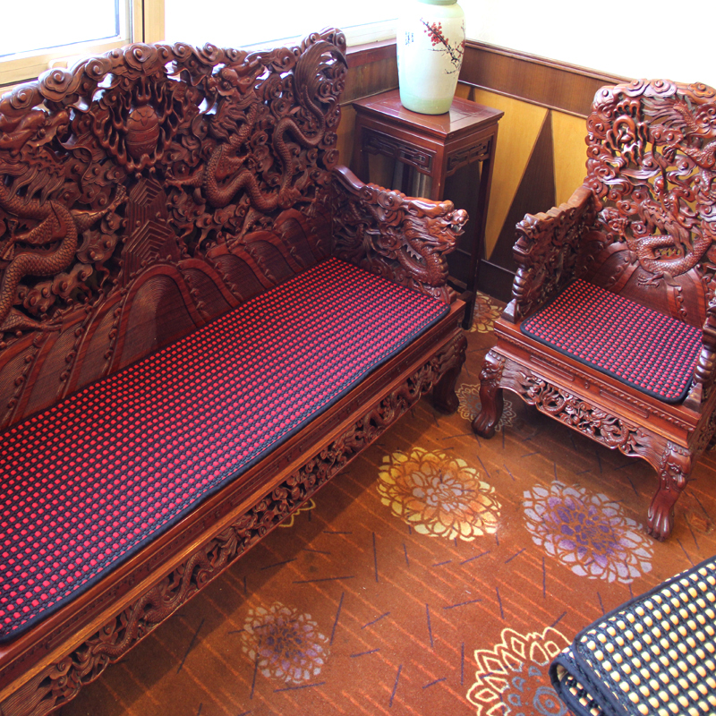 Mùa hè gỗ gụ sofa đệm non-slip thoáng khí mát pad Trung Quốc rắn gỗ bọc da sofa đệm bốn mùa phổ