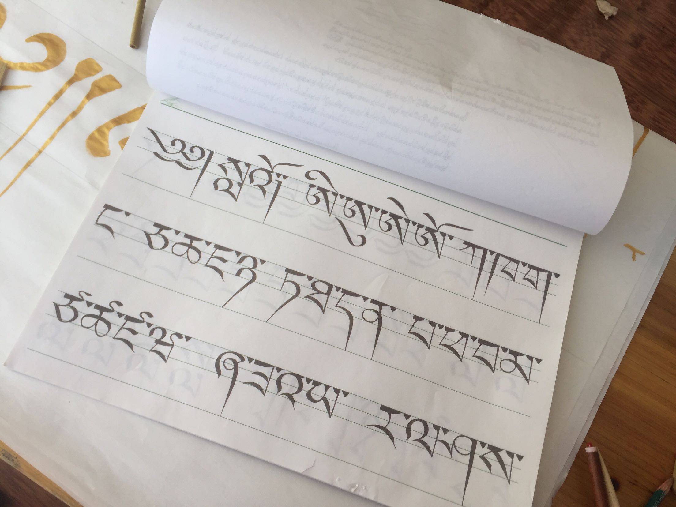 藏文习字本写字本藏文拼音写法本