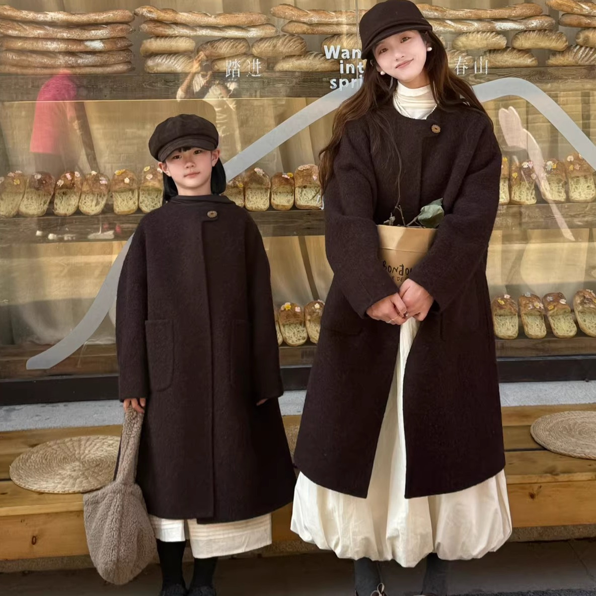 羊驼绒双面羊绒大衣中长款外套