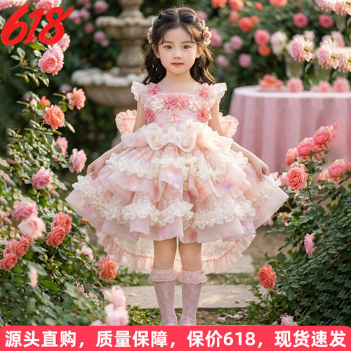 高端公主裙樱落花神洛丽塔送拖尾