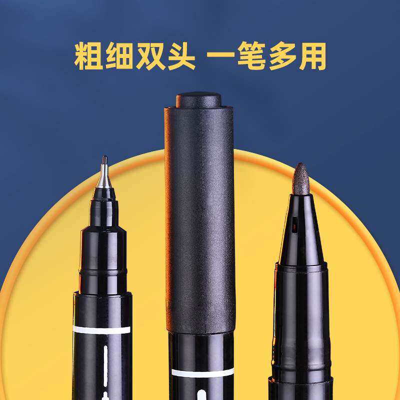 MEILE 어린 시절 검은 색 양방향 마커 펜 후크 라인 펜 어린이를위한 초등학생 예술 유성 유치원 어린이 그림 사용