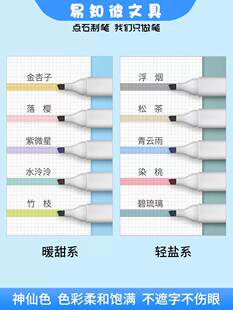 点石神仙色软头荧光笔大容量彩色标记笔学生做笔记重点标记DS-832