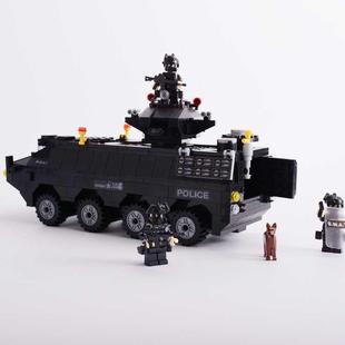 积木特警装 6510儿童益智拼装 甲车防爆车指挥车 6509 兼容6508