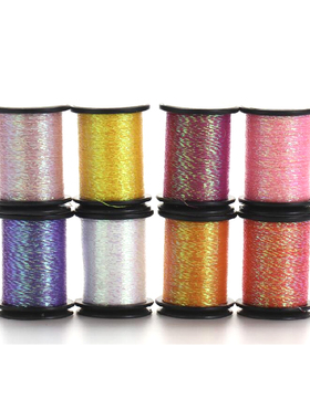 Wifreo 炫彩躯体线 双股扁亮丝 飞蝇躯体 若虫头部绑制 Dubbing