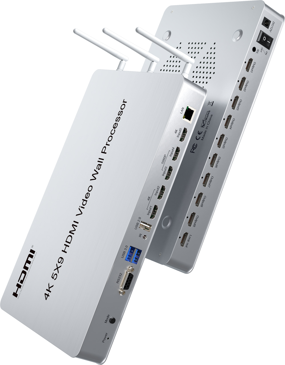 4k5x9HDMI画面拼接器电视拼接盒