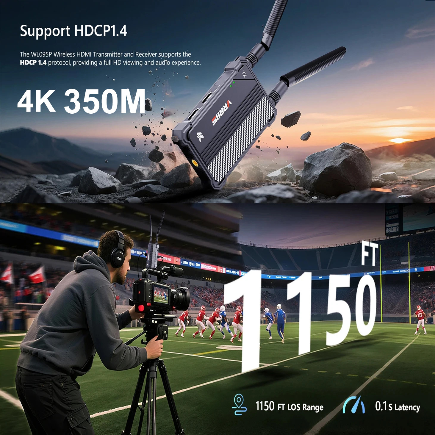 4K无线发射器HDMI延长器同屏器