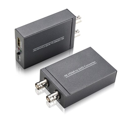4K HDMI转AHD视频转换器AHD同轴高清带环出HDMI to AHD信号1进2出