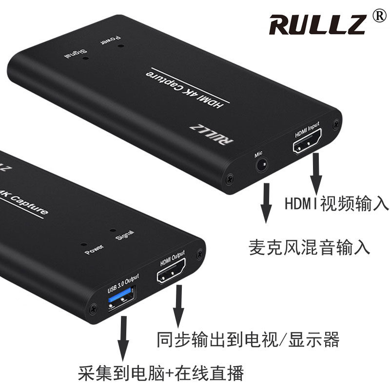 4K HD HDMI 비디오 캡처 카드 USB3.0 TV 쇼 PS4 모바일 게임 라이브 방송 녹음 상자 마이크 입력