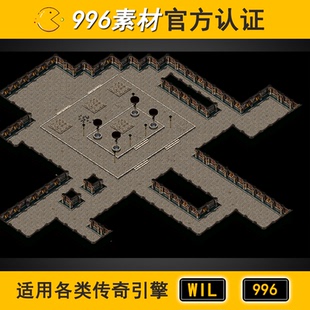 地下地宫大阻1层100 祖玛大殿 传奇地图素材高清地砖996