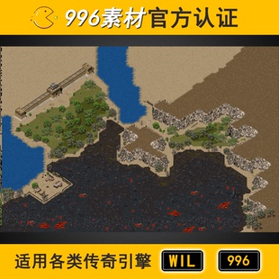 天下第一关 城镇野外火焰无阻1层300 传奇地图素材高清地砖996