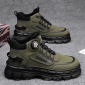 百搭休闲潮流增高男鞋 仲达优选男鞋 男潮鞋 马丁靴厚底工装 冬季 新款