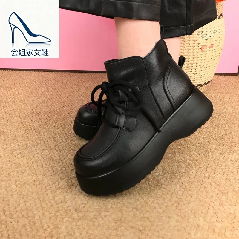 2铂玺鞋业软皮2秋冬加绒软底保暖舒百搭洋气跳舞单鞋棉鞋短靴单鞋