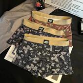 头复古国风平角裤 肆世名品爆款 纯棉短裤 内裤 透气四角 蝴蝶花O男士