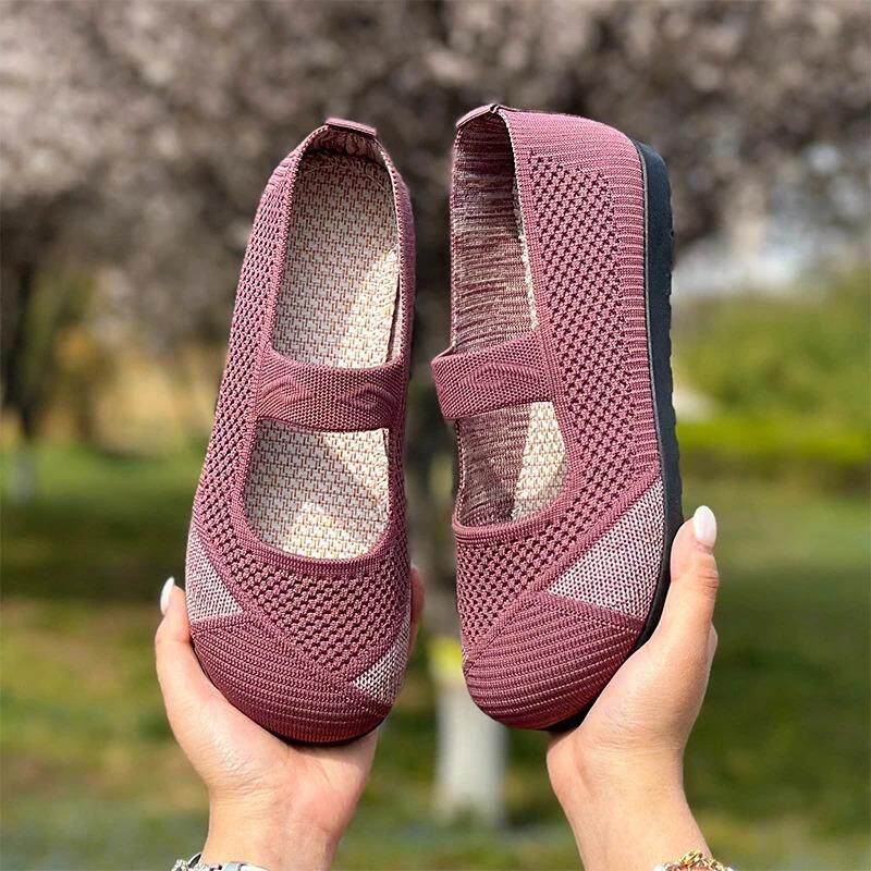 福到家女装店2夏季老北京布鞋女网鞋软一脚蹬妈妈鞋浅口鞋子女鞋